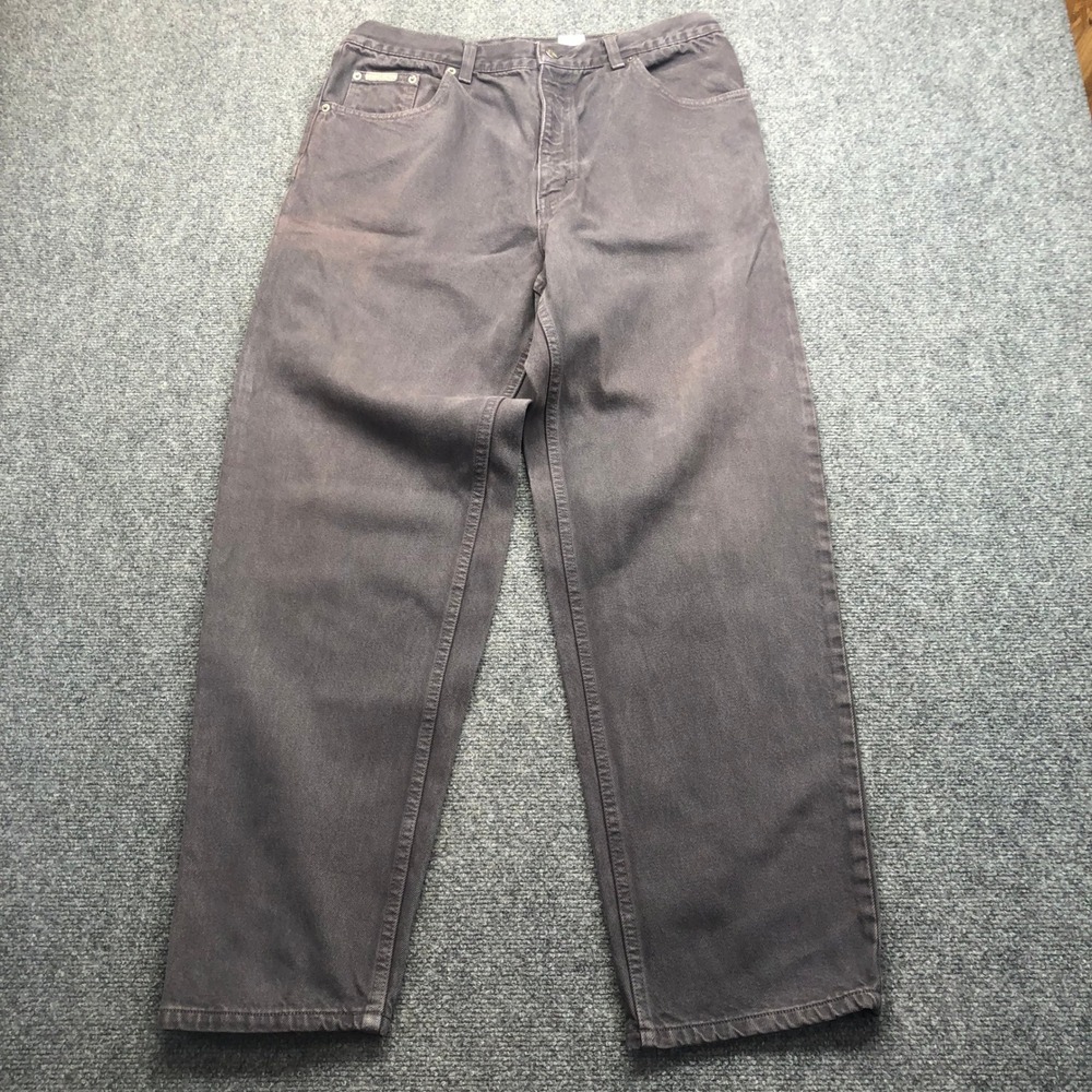 Calvin Klein Jeans Mens 34x29 Gray Vintage Relaxed Straight Leg Faded Denim